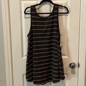 (B69) We the Free Free People Striped Tank Top Long Size Medium